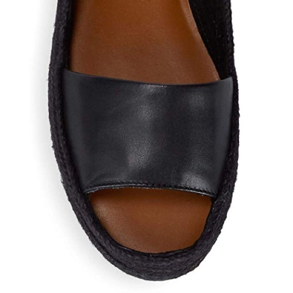 H Halston Sandra Leather Espadrilles Black - Picture 3 of 8